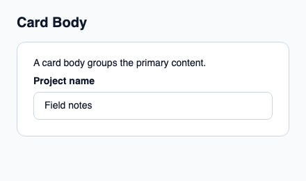 Main content column within a card.