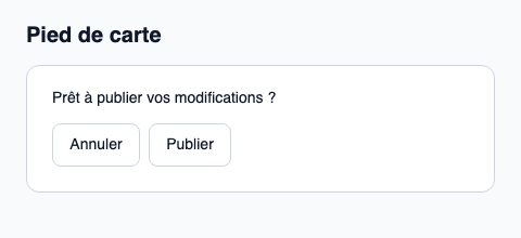 Ligne d’actions de carte pouvant se replier sur plusieurs lignes.