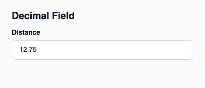 Numeric text input connected to DecimalValue in Rust.