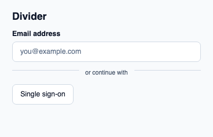 Horizontal separator with an optional central label.