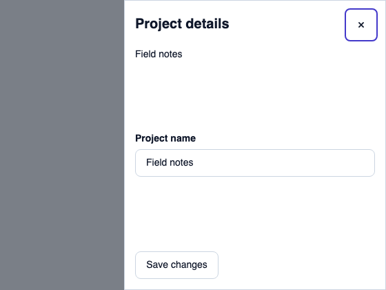 Side modal panel bounded by its host window’s width.