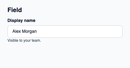 Basic column that groups a label, editor and supporting messages.