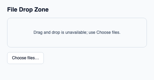 Drop target whose availability follows the host’s file-drop capability.