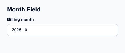 Text entry for a YearMonth value.