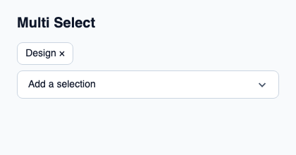 Multiple-choice selector with removable chips for accepted values.