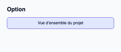 Ligne d’option personnalisable avec capture de l’identité au début de l’appui.