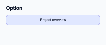 Customizable option row that captures identity when pressing begins.