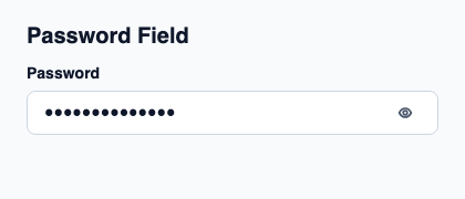 Masked native input for a password.