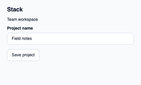 Vertical stack with named spacing and inset values.