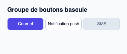 Groupe d’actions à sélection multiple contrôlée.
