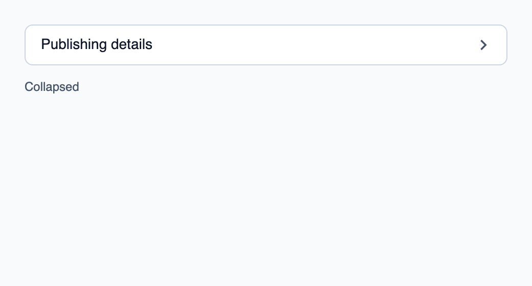 Disclosure block for arbitrary content retained in the visual tree.