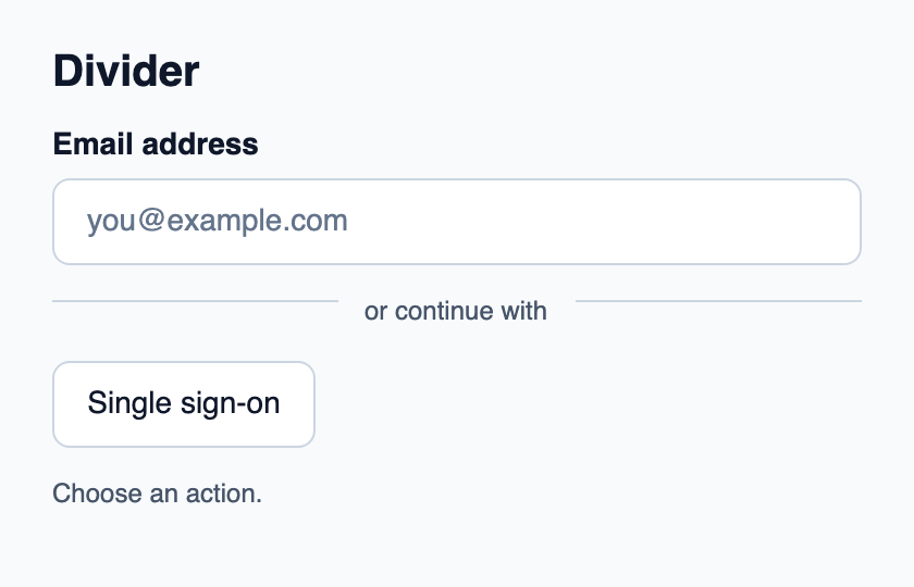 Horizontal separator with an optional central label.