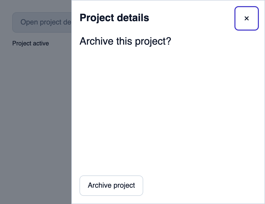 Side modal panel bounded by its host window’s width.