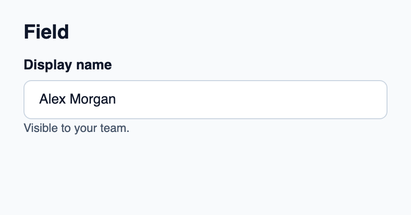 Basic column that groups a label, editor and supporting messages.