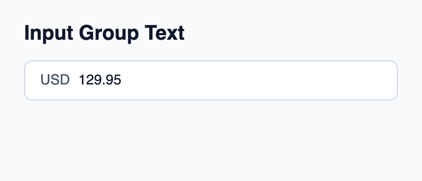 Secondary text aligned with input content.