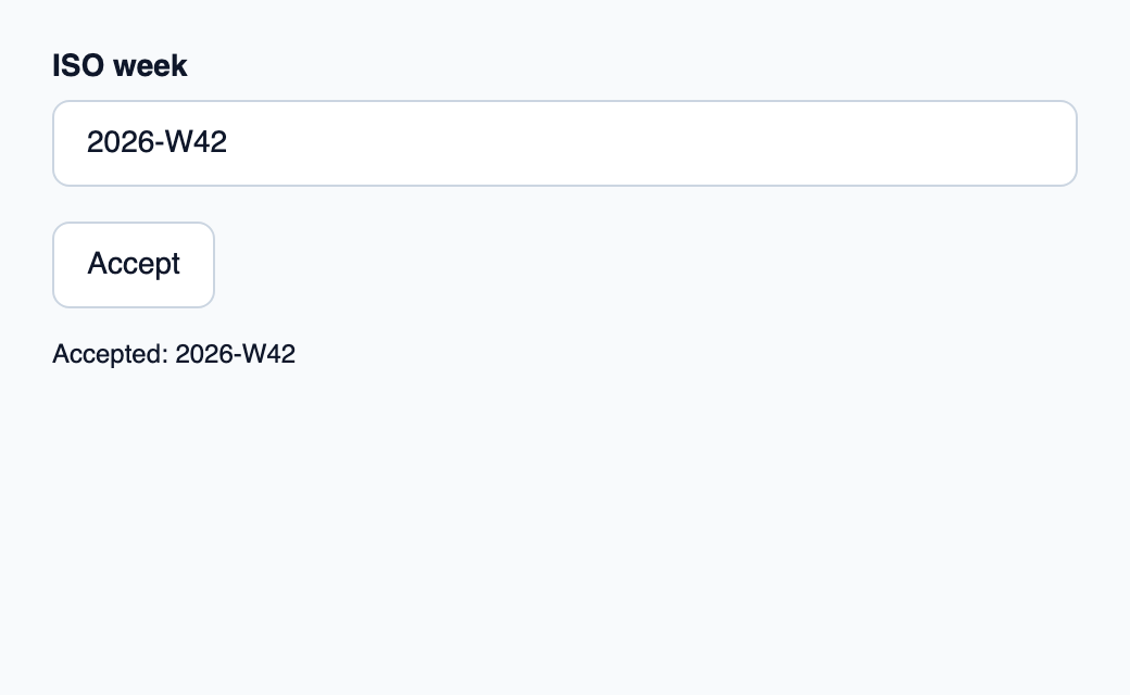 Text entry for a IsoWeek value.