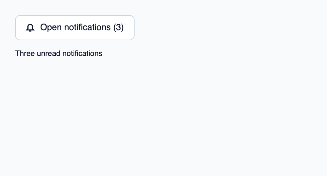Notification trigger showing an unread-message count.