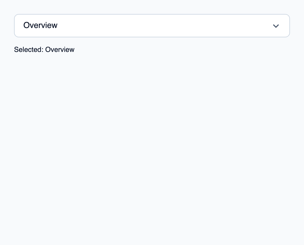 Popup selector with search, keyboard navigation and virtualized options.