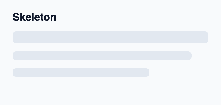 Loading shape that reserves space for pending content.
