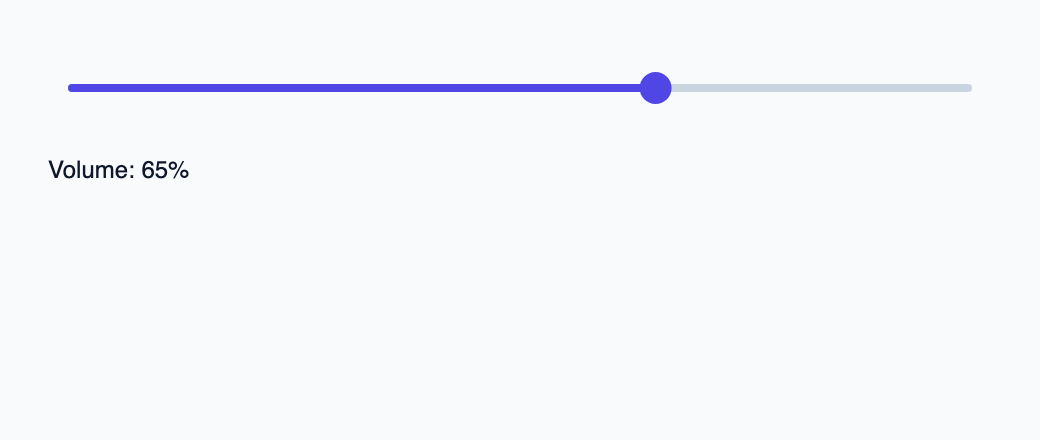 Continuous slider projecting a domain value onto a normalized position.