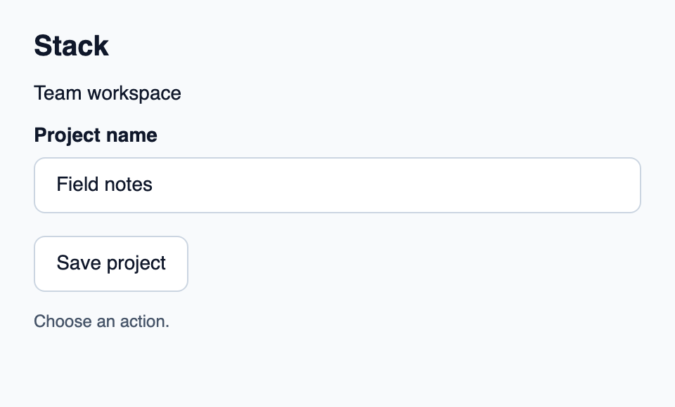 Vertical stack with named spacing and inset values.